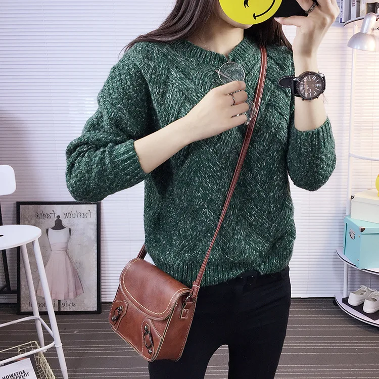Wholesale Women Cheap Price Knit Winter Sweaters O Neck Causal Clothing Sweater