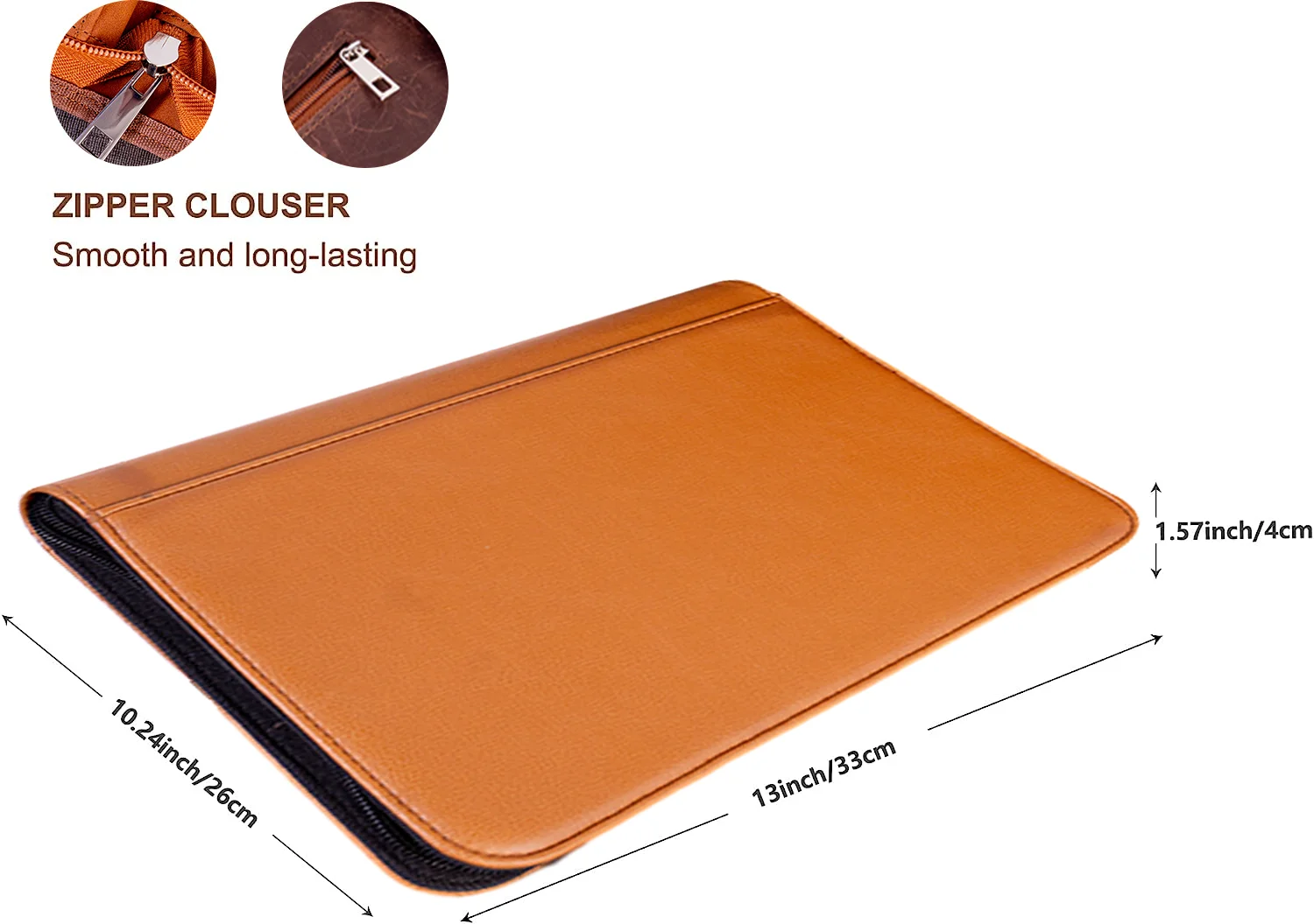 New Fashion PU Leather A4 Document Folder Portfolio Padfolio zipper board Conference Signature Folder