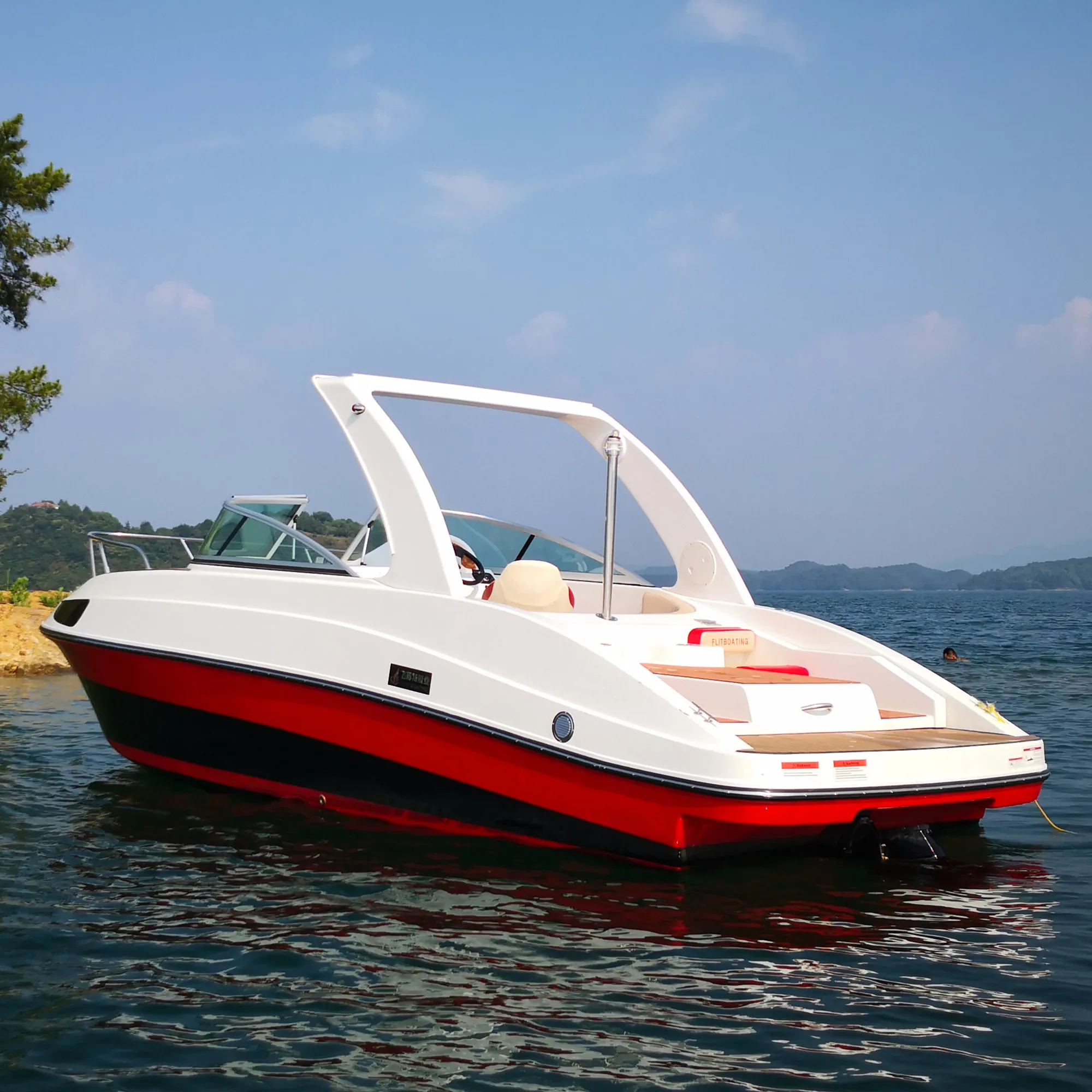 23ft fiberglass fishing boat with yamaha engine