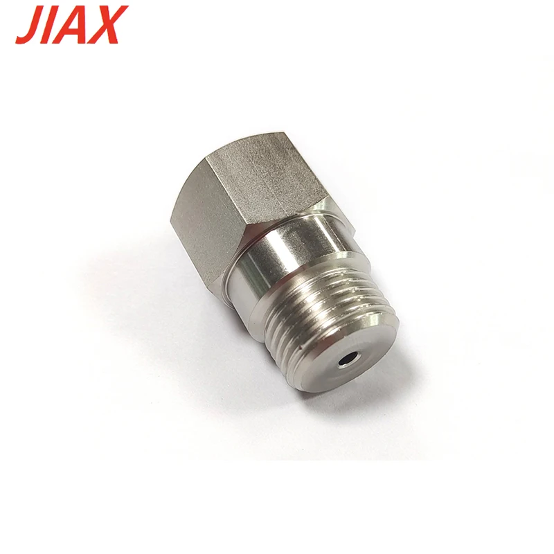 cnc turning auto steel part Car oxygen sensor Oxygen sensor expander  - 43mm length 3mm hole plating nickel