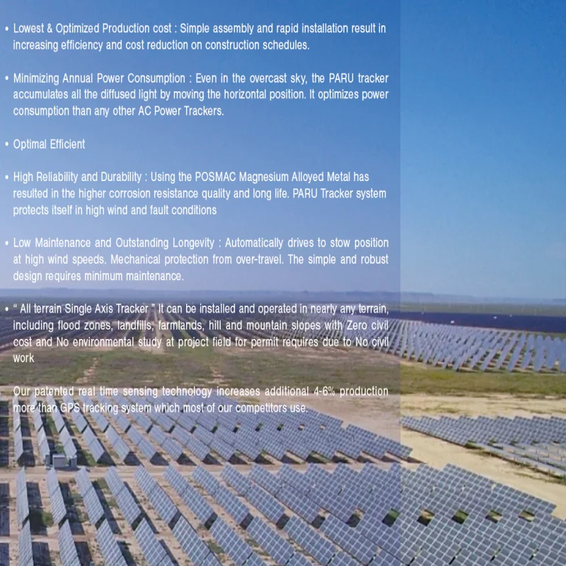 1MW Manufacturer price solar tracking and mounting systems 1MW single axis solar pv tracking system