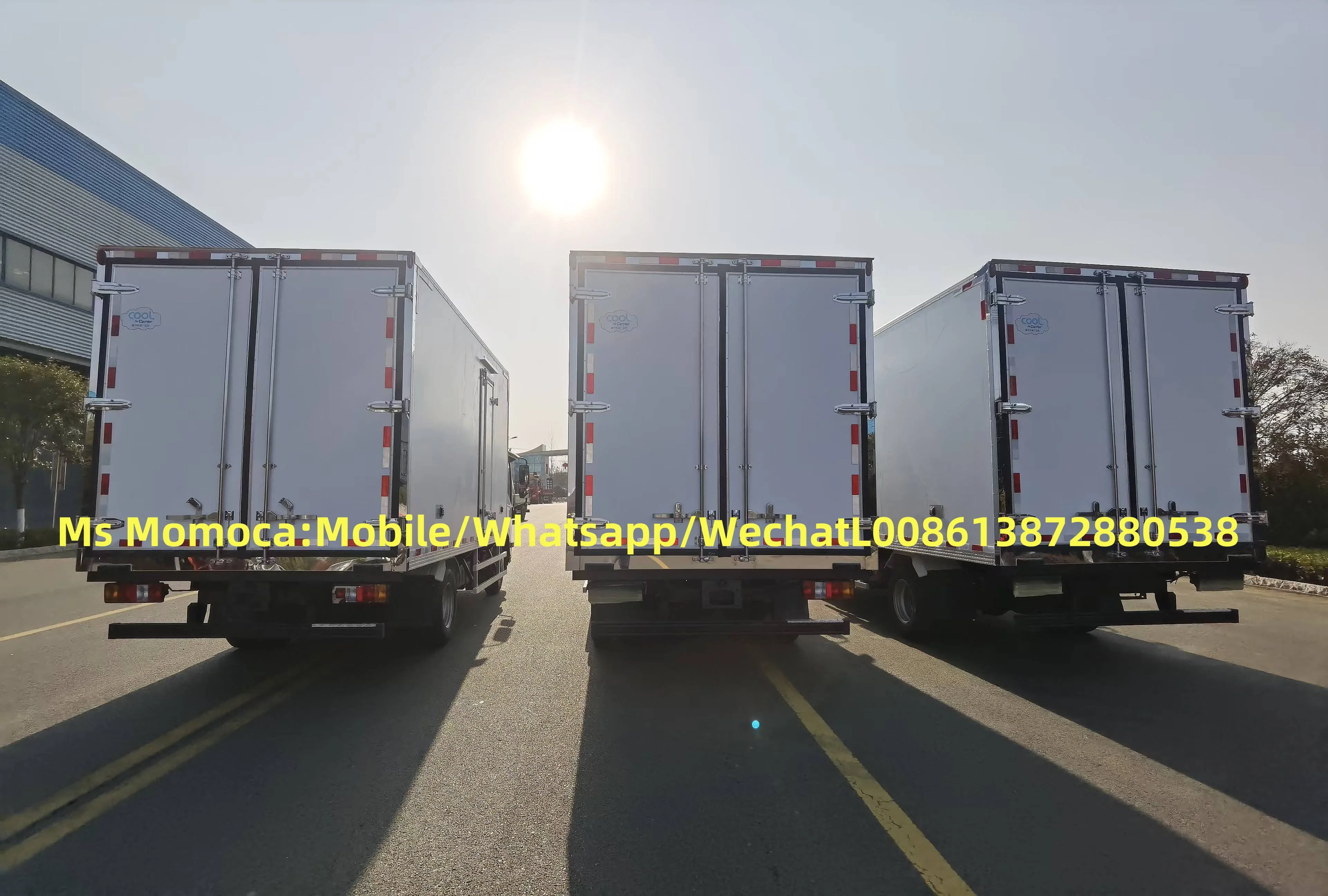 I SUZU ES7 refrigerator van box truck 5tons with carrier units/refrigerated cold room van truck