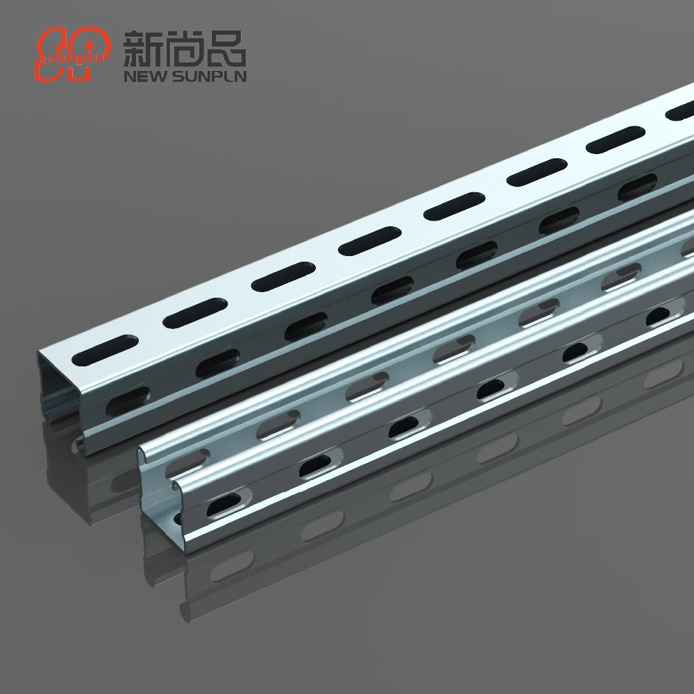 Galvanized anti seismic bracket punching C channel steel 41*21 stainless steel structural steel  c type channel