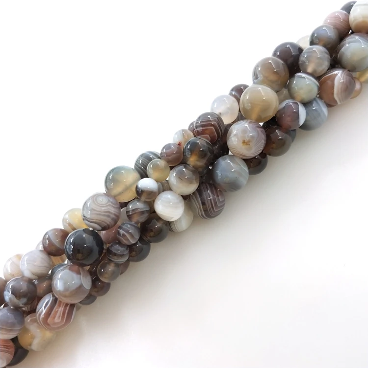 Hot Selling 4/6/8/10/12/14mm High Grade Natural Persian Gulf Agate Loose Beads For Jewelry Charm