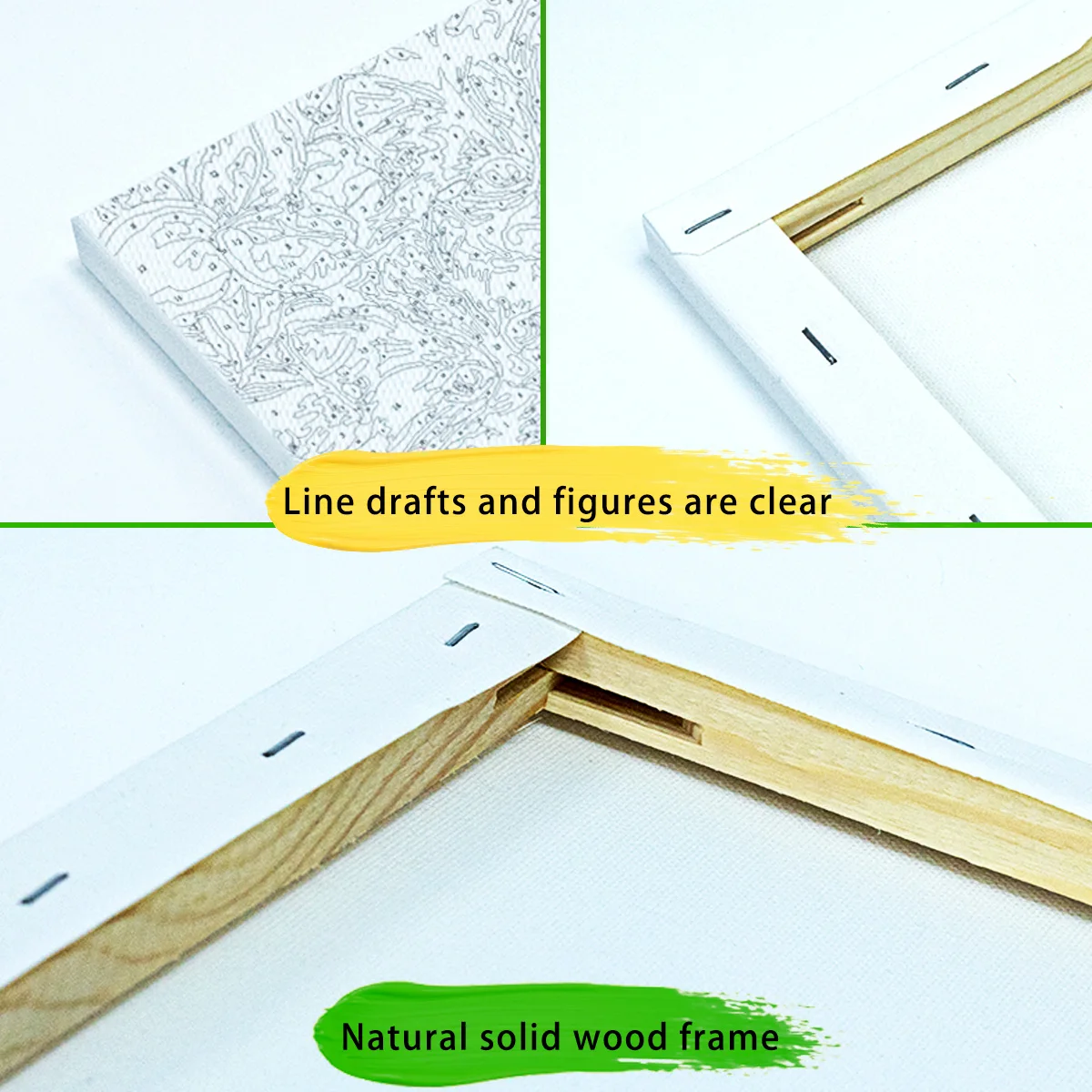 Factory Paint by Numbers Kit for Adults on Canvas with Paintbrush Color Acrylic DIY Drawing Premium Quality Colorwork Paintwork