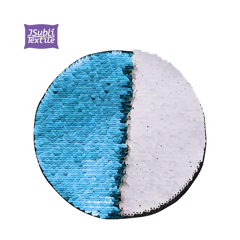 Jsubli Textile Sublimation Blanks Flip Sequins Adhesive Black Base Loose Sequins Patches For Clothing Sublimation