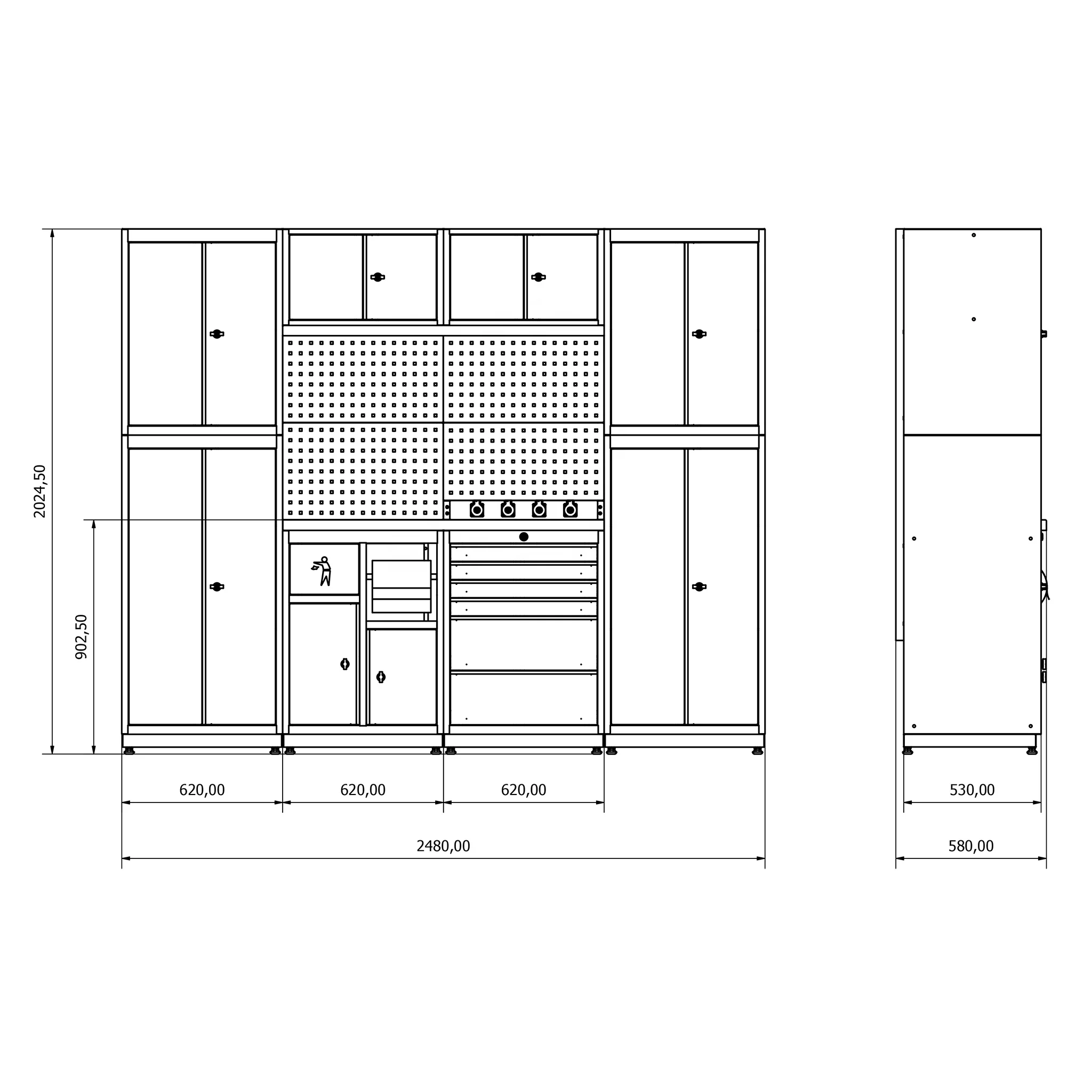 Modular Tool Cabinet System for Mechanic Garages