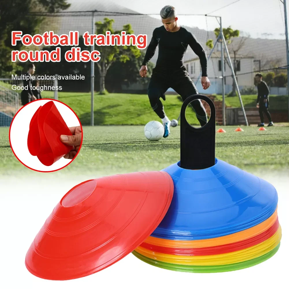 SP Wholesale Disc Cones Soccer Cones for Training Kids Set of 50 Disc Agility Cones with Carry Bag and Holder