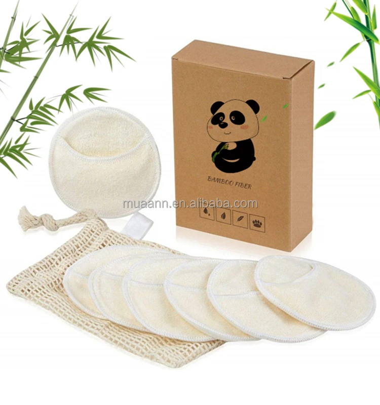 Высококачественный многоразовый набор из бамбука и хлопка, многоразовый набор для удаления лица, 2, 3, 4 слоя, 6, 8, 10, 12 см, очищающая Подушечка Для Макияжа