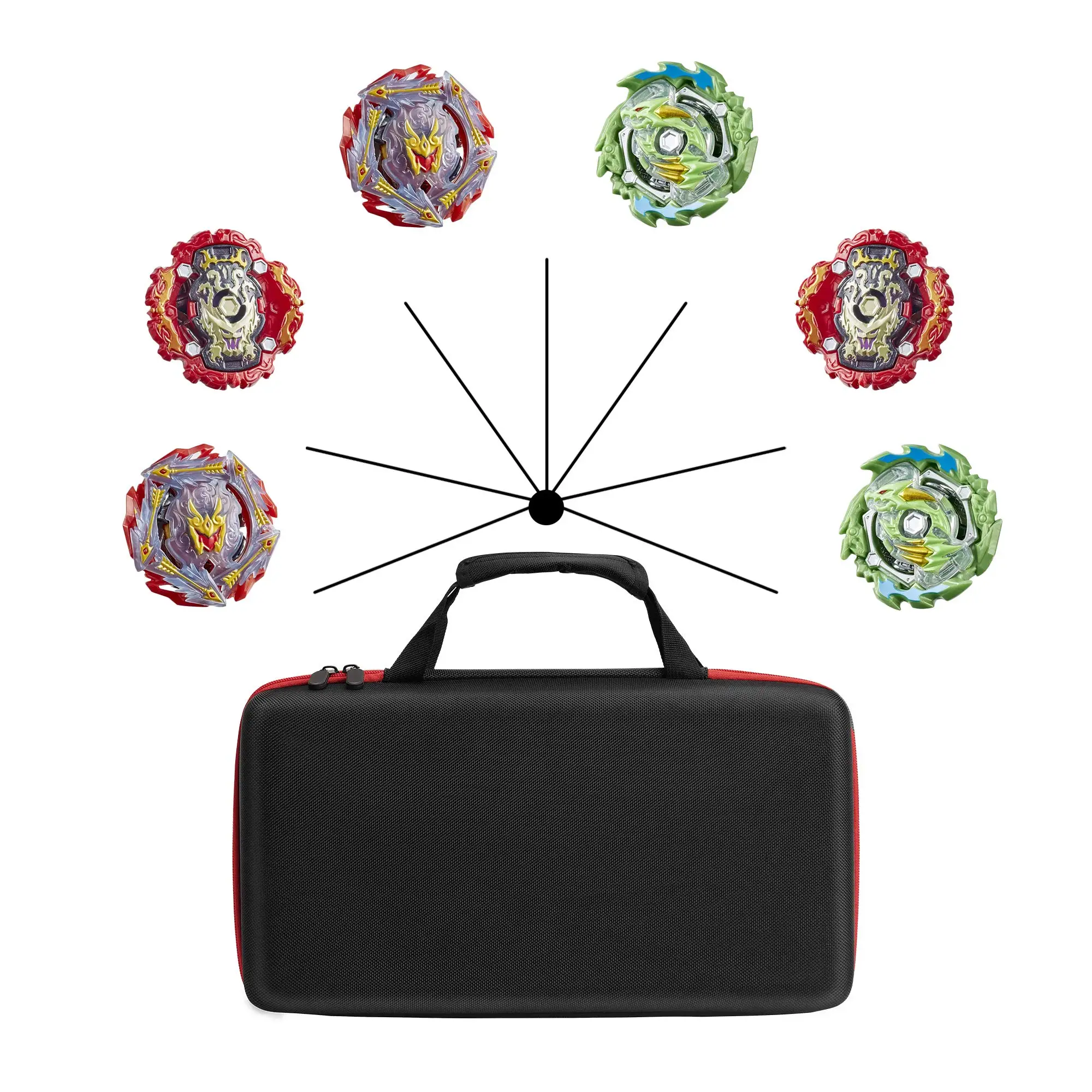 Customized Portable Double Storage Hard Eva Case Beyblades Burst Toys EVA Zipper Box Packaging Case