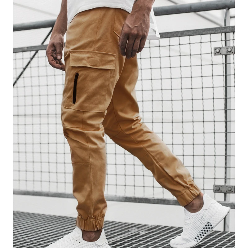 Camouflage Stacked chino Pants for, Men New Italy Style Mens chino Patch Cargo Pockets Ripped Pants/