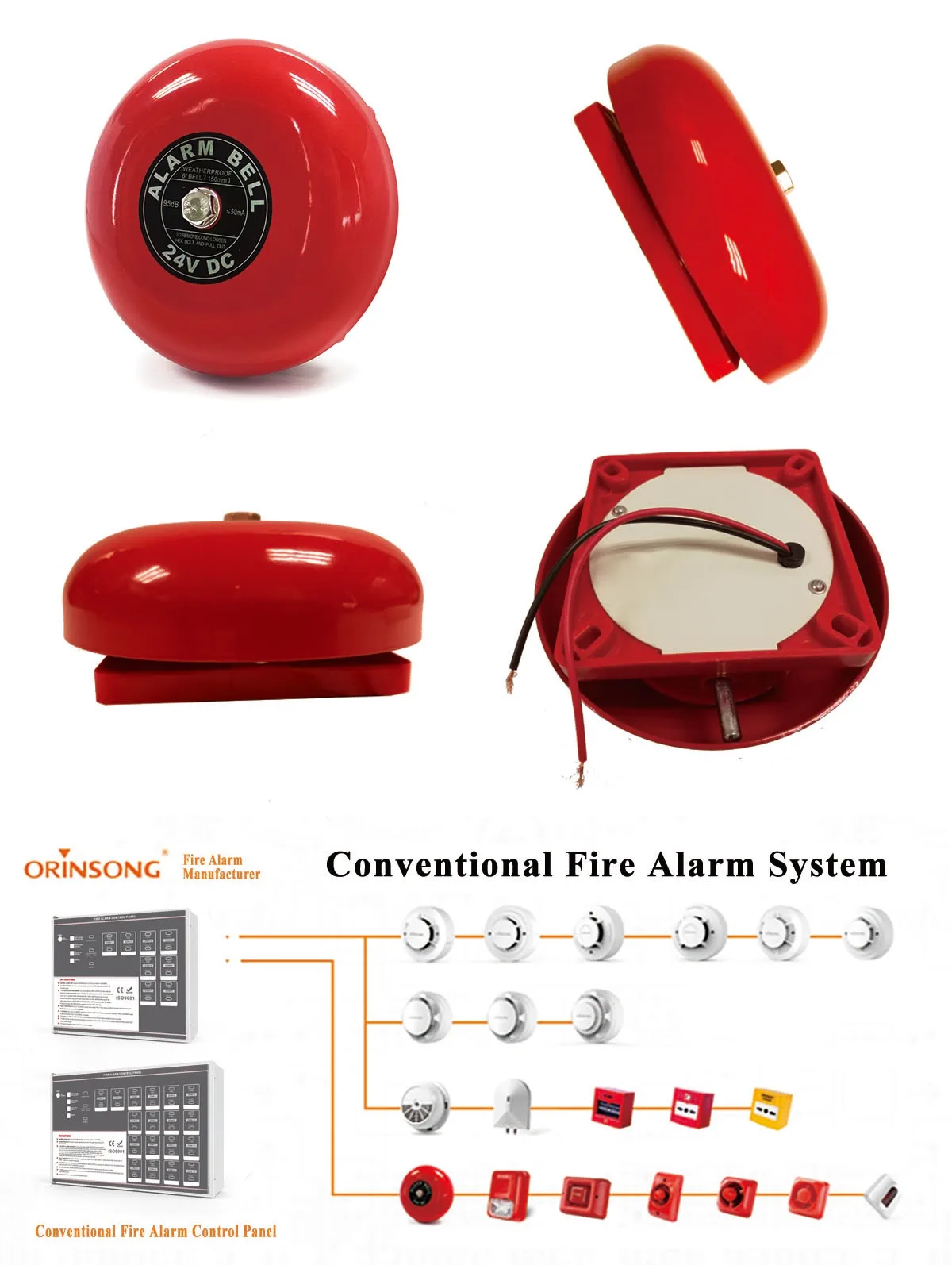 Middle East Market Electric Aluminum Fire Alarm Outdoor School Bell With Factory Price Offer