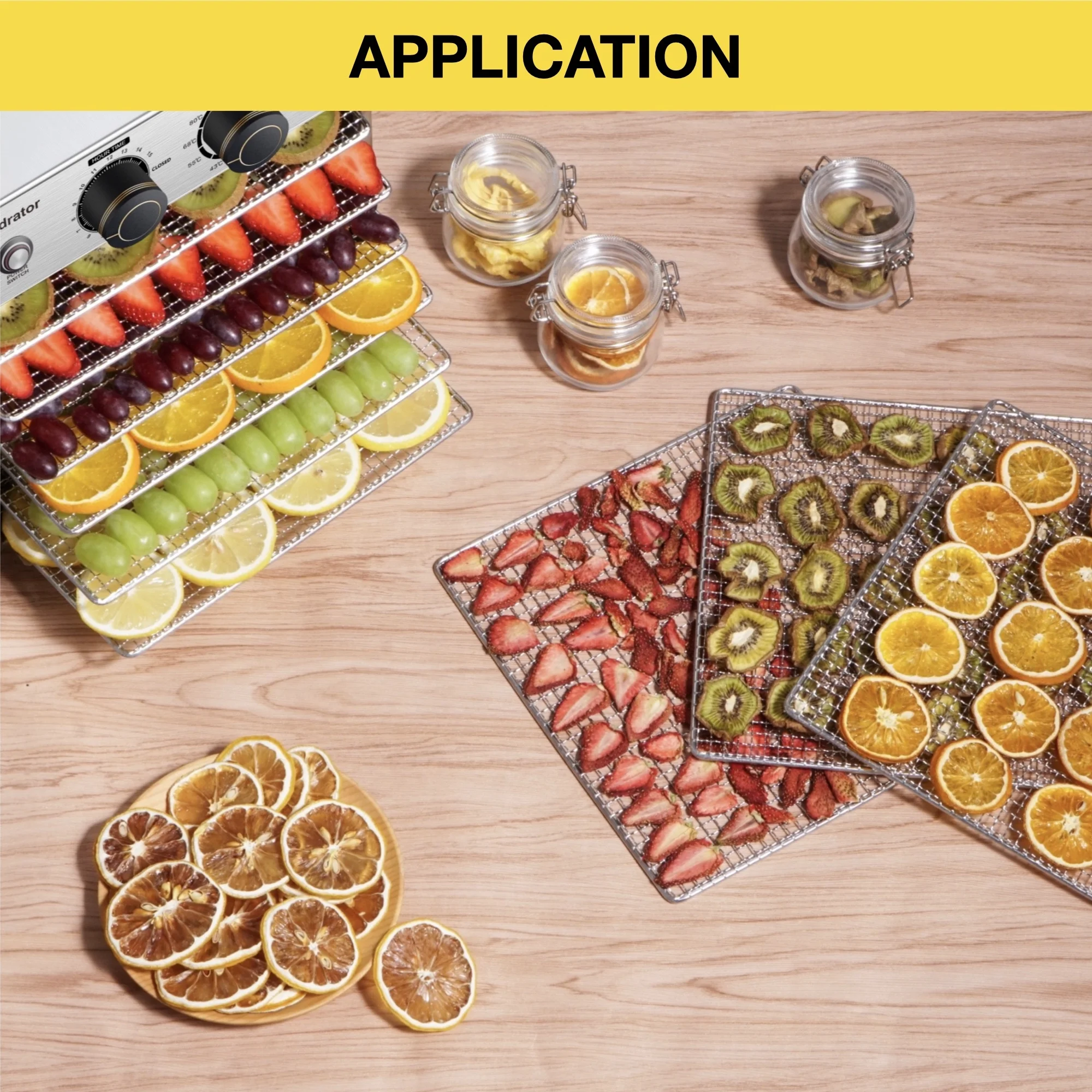 PETSPROOFING Home 6 Layer 500W stainless steel Trays Fruit Drying Machine MINI Food Dehydrator