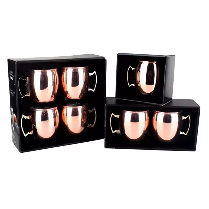 KLP Cocktail Antique Brass and Stainless Lined Solid Moscow Mule Copper Cup 100% Copper Moscow Mule Mug