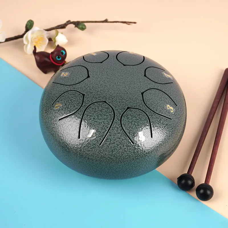 Factory offer the small size  design 6inch (15cm) celodan hank drum Ckey balmy drum for kids steel tongue drum