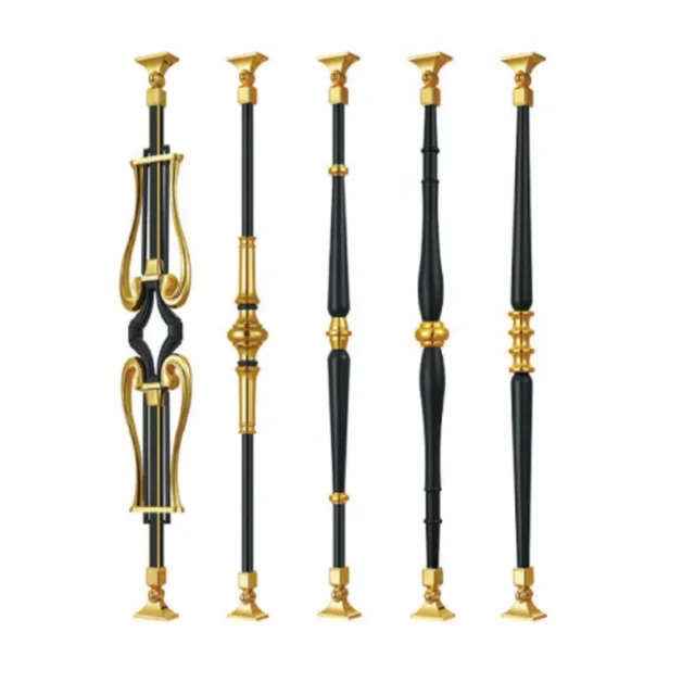 Easy Install New Design Balustrade Pillars Interior Villa Baluster Aluminium Alloy Baluster For Stair