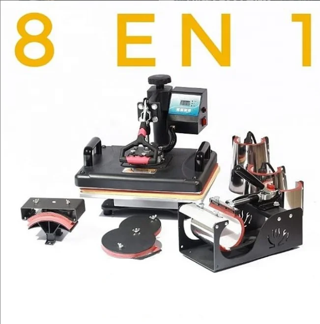 New design 8 in 1 combo coffee magic mug cup tshirt heat press printing machine Sublimation machine price