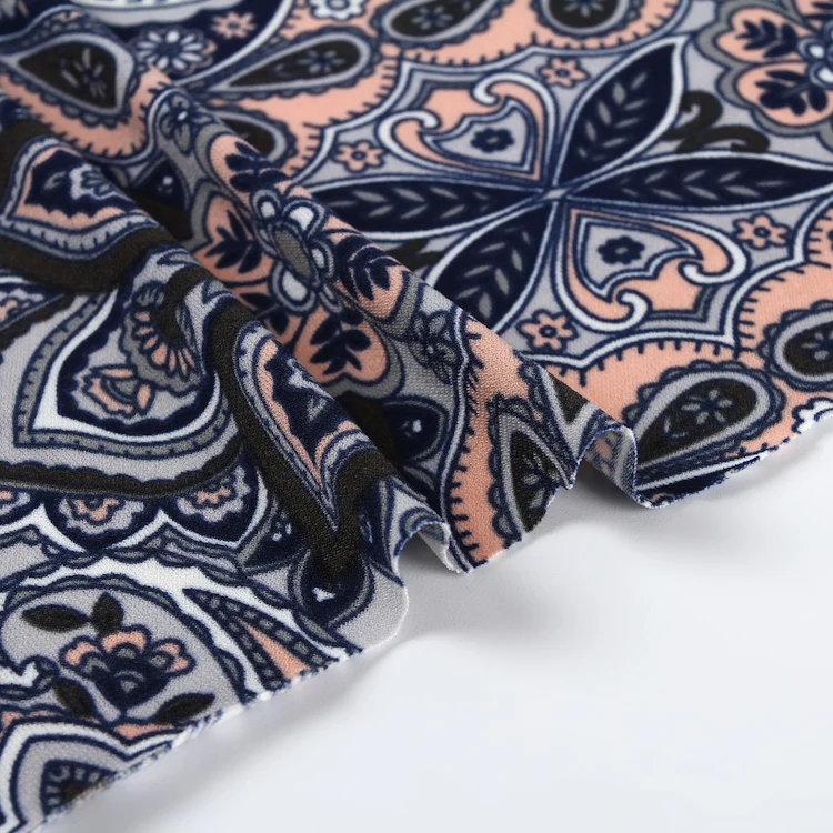 Pattern Single Jersey Ity Fabric High Fastness Breathable Floral Customized Printed Polyester Spandex 100% Polyester Color 160CM