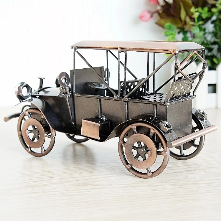 
Wholesale Iron Craft Vintage Diecast Vehicles Model Home Decoration Toy Car 