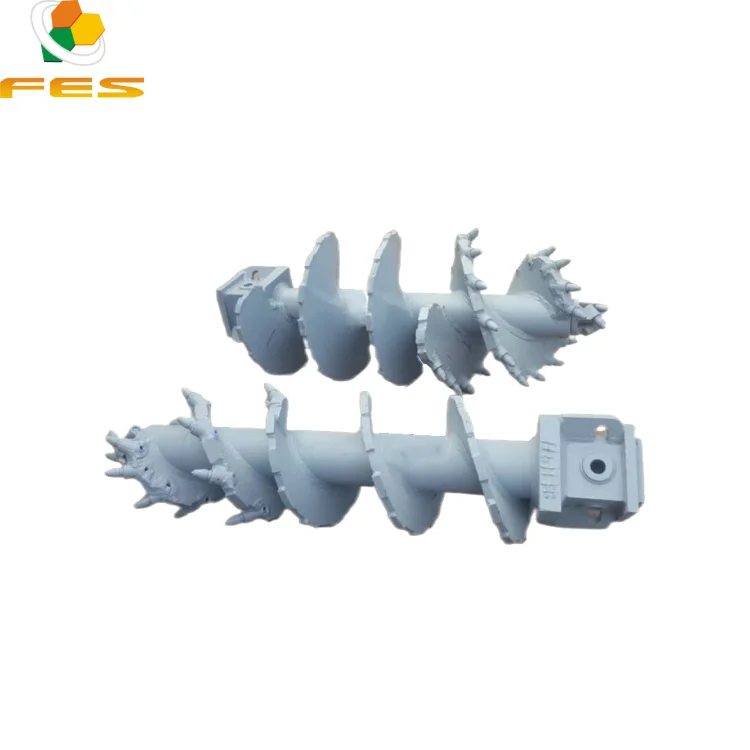 Hydraulic Piling Rig Spare Parts Rock Auger With Bullet Teeth For Rotary Drill Rig