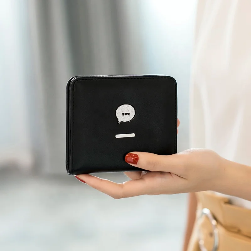 MIYIN hot sale women wallet korea Japanese and Korean cute design folding simple wallet pu leather lady purse short wallet