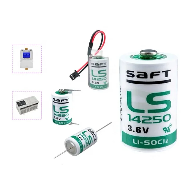 New Original SAFT LS 14250 LS14250 14250 3.6V 1/2 AA 1/2AA primary battery LS14250 PLC Lithium Battery With Pins