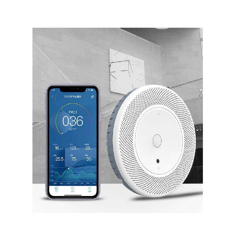 Беспроводной детектор качества воздуха Smart Home IOT Wi-Fi устройство для измерения CO2 PM2.5 монитор