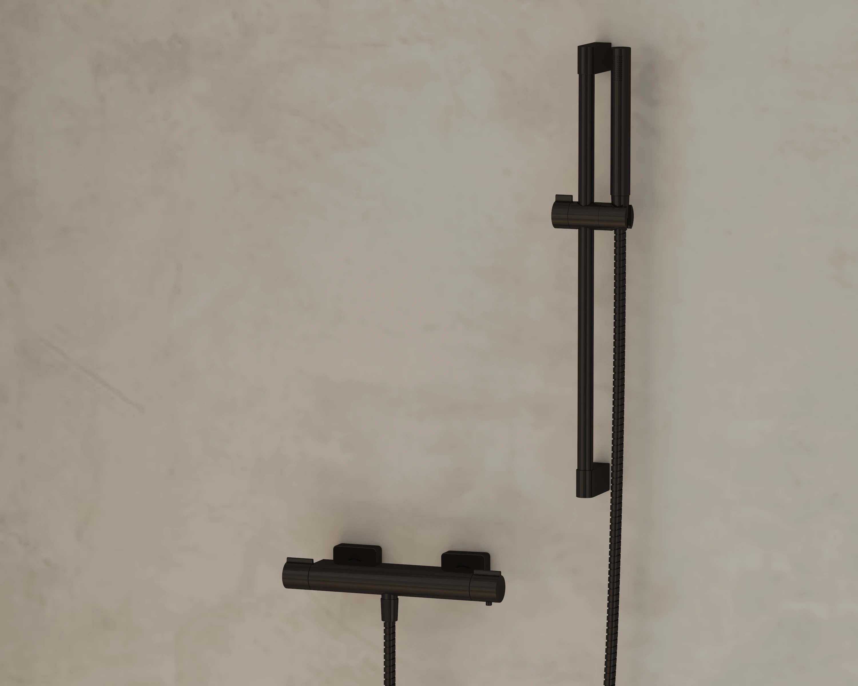 EILSA wall mounted exposed wall mounted shower faucet switch wall mount bathtub thermostatic bathroom mixer