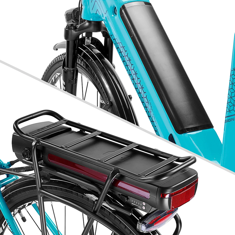 
Fashion electric Bicycle cargo ebike for city bike with double battery 48V 2.8AH 