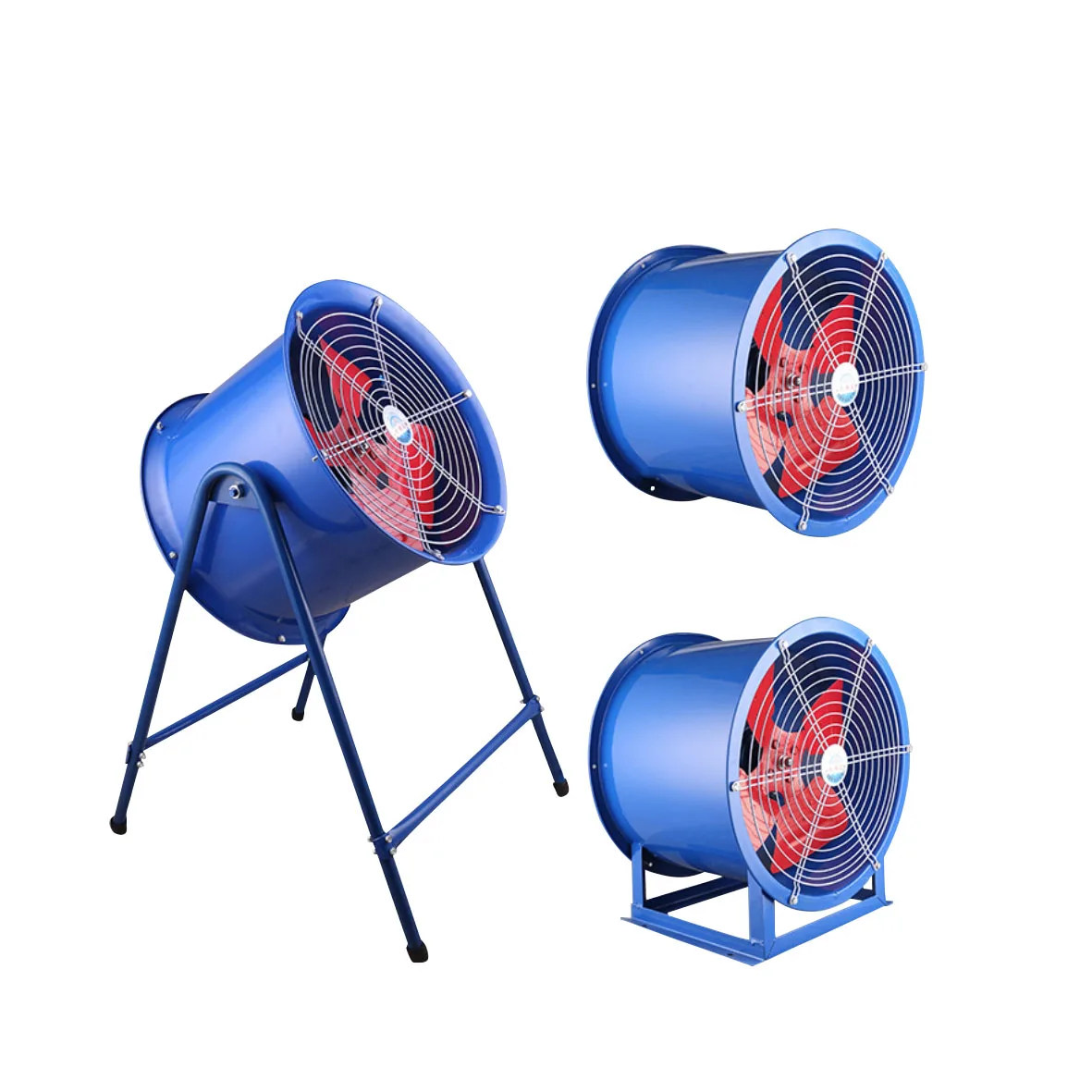 Blue Practical Custom Logo Stainless Steel Motor Fan Low Noise Axial Flow Fan