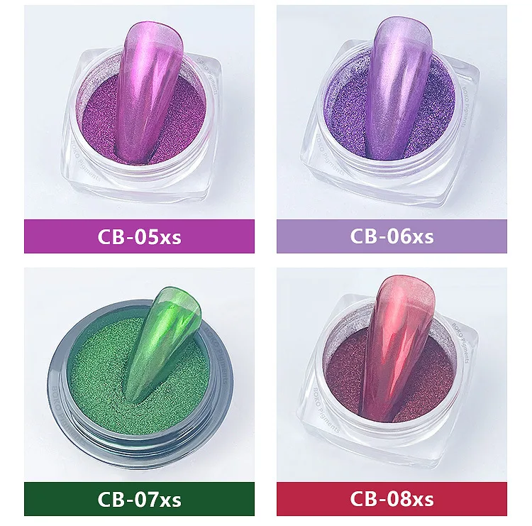 Wholesale Pigment Magic Mirror Metallic Nail Glitter Chrome Laser Bling Rainbow Flecks Shiny Solid Magic Glass Mirror
