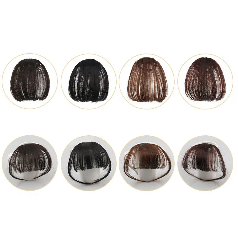 One Piece Wig With Bangs Seamless Hair Bangs Temple Hair Accessories Wedding