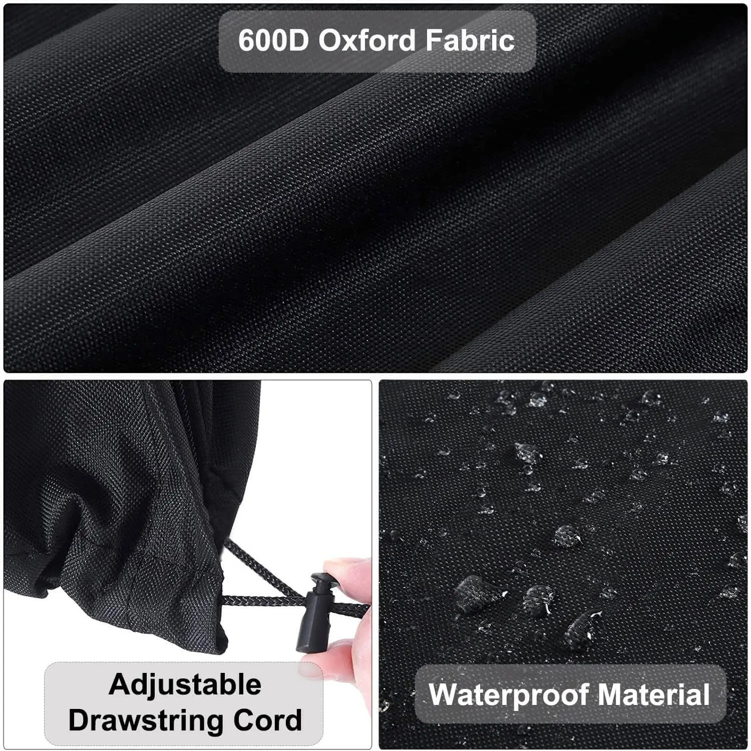 Tear Resistant 600D Oxford PVC Coating Garden Parasol Cover Waterproof Patio Umbrella Covers