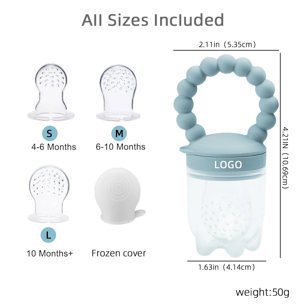 Hot Selling Baby Fruit Feeder Pacifier Set Silicone Teether Toy for Babies Fresh Fruit Food Feeder Pacifier