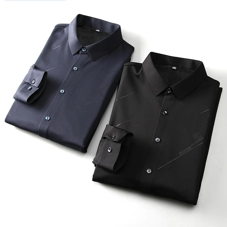 Manufacturer Formal Casual Elegant Clothes Man Long Sleeve Printing Dress Shirts For Party Wear