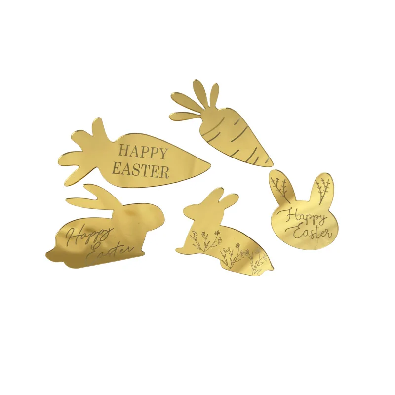 Easter Day cake decorators acrylic cake toppers rabbit carrot cake decorating tools