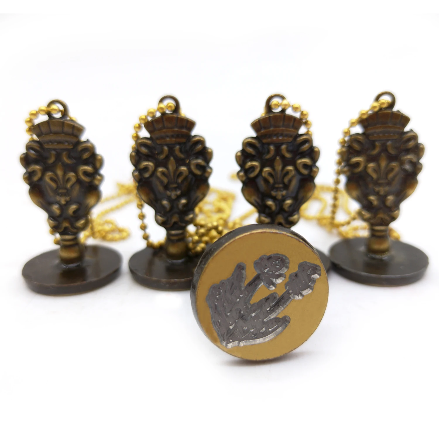 New product sealing wax stamp pendant, graven necklace metal wax seal stamp