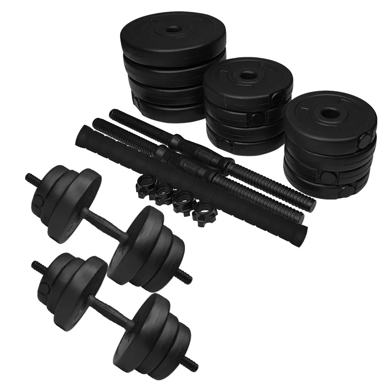 OEM Wholesale Quality Cement Steel Adjustable Dumbbell and Barbell Set Low Price Free Weights