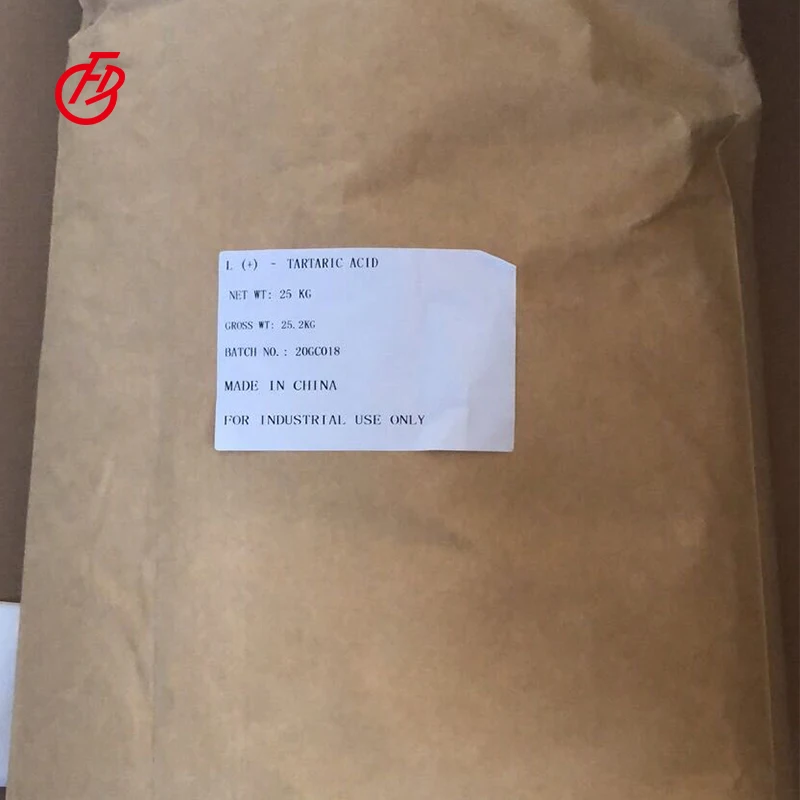 L(+)-Tartaric Acid Manufacturer Food Additive Industrial Grade Price 94.5% Min Crystal C4H6O6 87-69-4 L(+)- Tartaric Acid