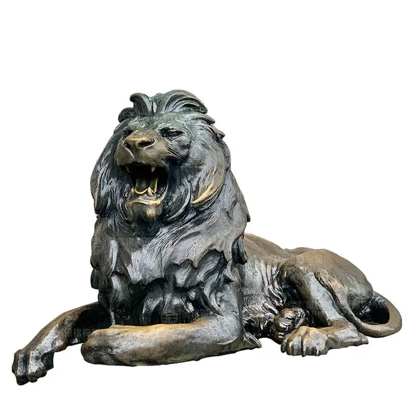 High Quality Life Size Antique Sitting Bronze Lion Statue Lion Sculpture For Outdoor Garden Decoration Animal sculpture
