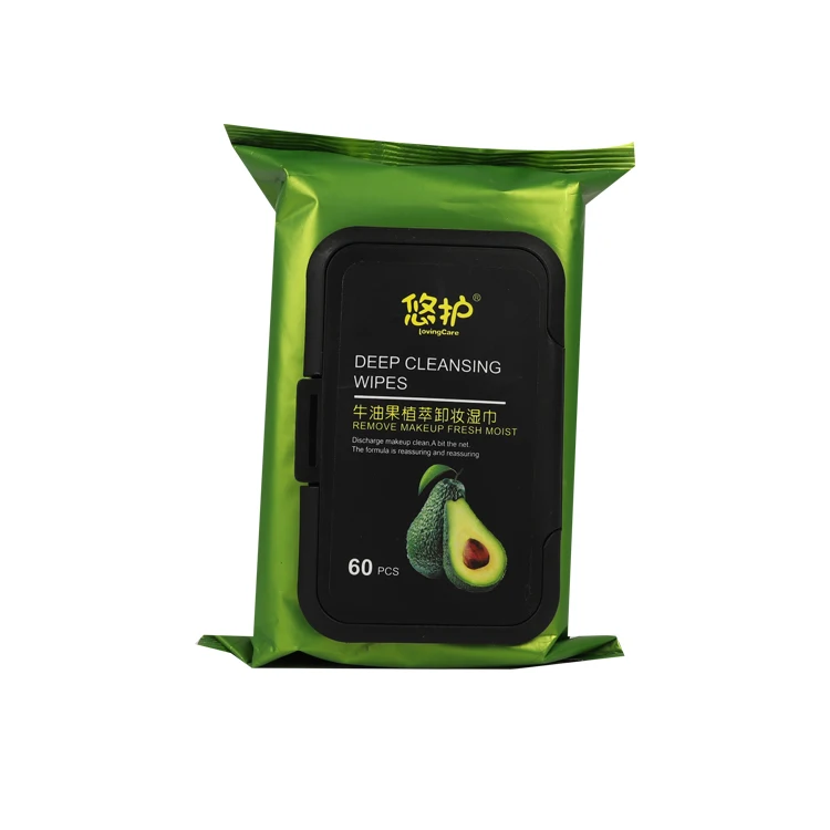 Private Label Organic High Quality Makeup Remove Cosmetic Oil Free Wipes Aloe Vera Sensitive Skin Care Facial Cleansing Wipes