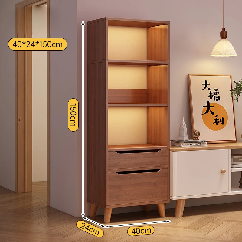 Locker bookcase narrow slit small bookcase storage shelf floor household multi-layer cabinet living room wall storage shelf