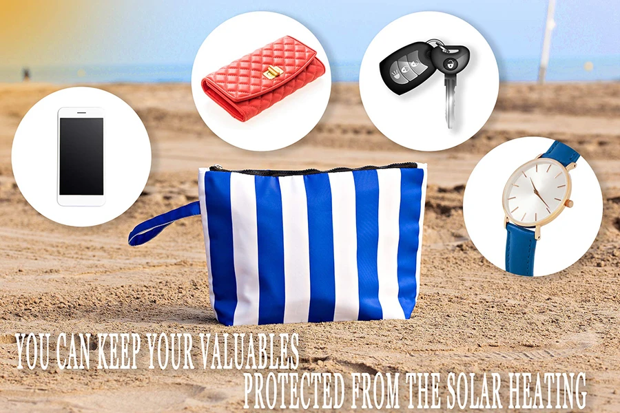 Large Travel Cosmetic Bag Waterproof Wristlet Makeup Clutch Beach Wet Suit Bag Bikini Storage Pouch