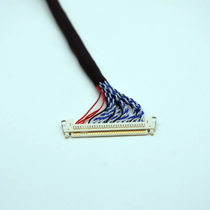 LVDS Cable Video Display Screen Wiring Harness 10064 32AWG 30pin Connector