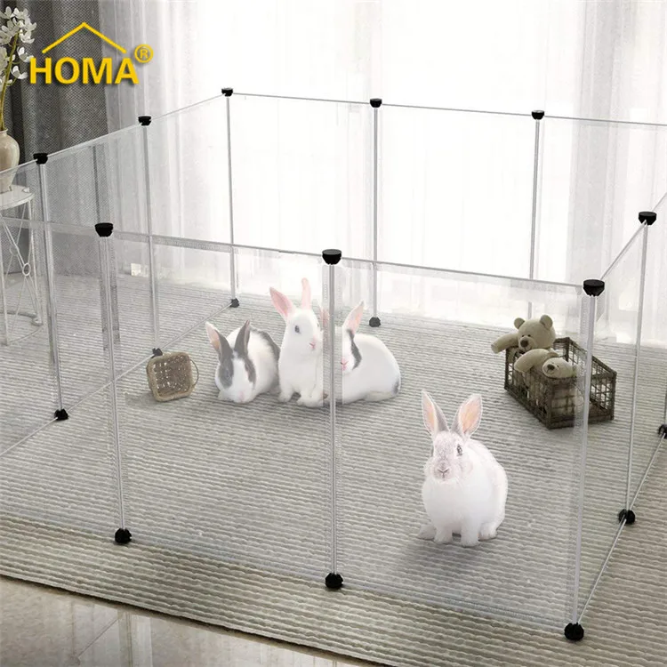 Metal Wire Storage Cubes Organizer, DIY Small Animal Cage for Rabbit, Guinea Pigs, Puppy