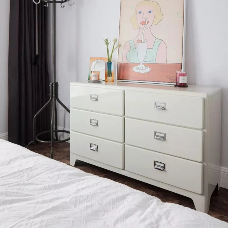 Modern style antique hall decoration furniture multiple drawers sideboard cabinet metal design