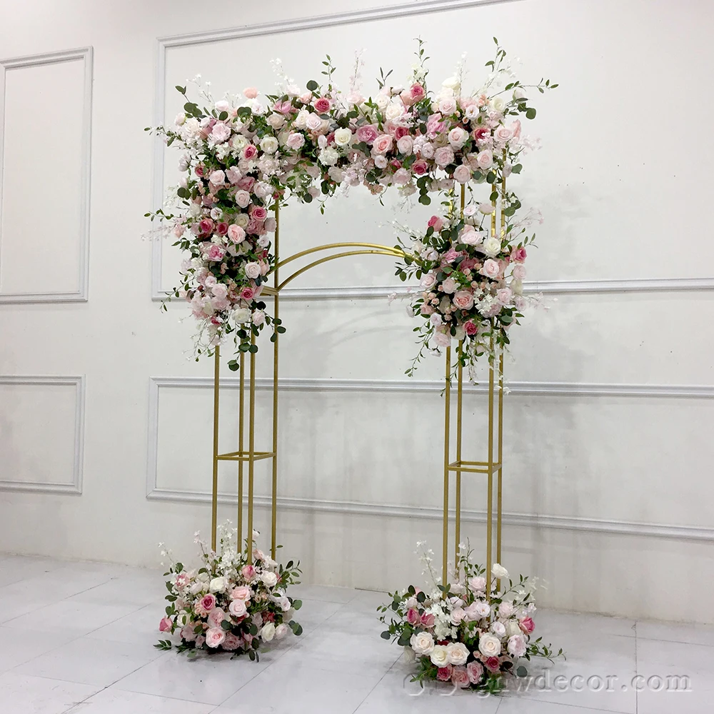 GNW Wholesale Decorative Silk Flower Round Sponge Foam Background Circle Moon Gate Arch