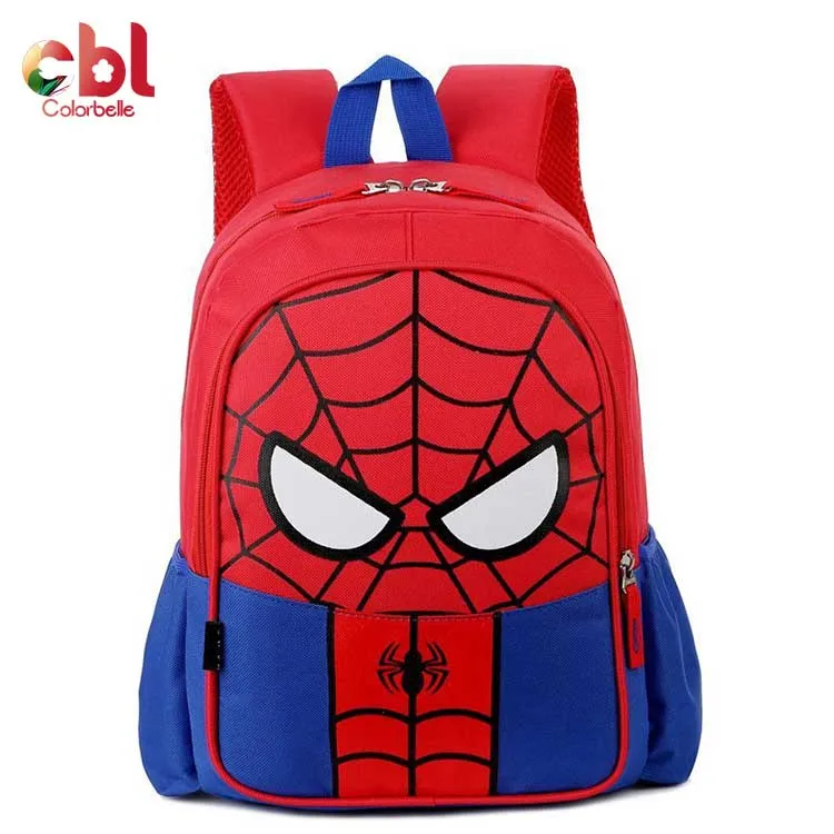 Высококачественная прочная вместительная водонепроницаемая сумка через плечо из ткани Оксфорд, рюкзаки с изображением Человека-паука, школьные сумки