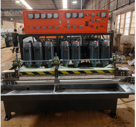 8 Motors Horizontal  Glass Processing Machinery Straight Line Beveling Machine