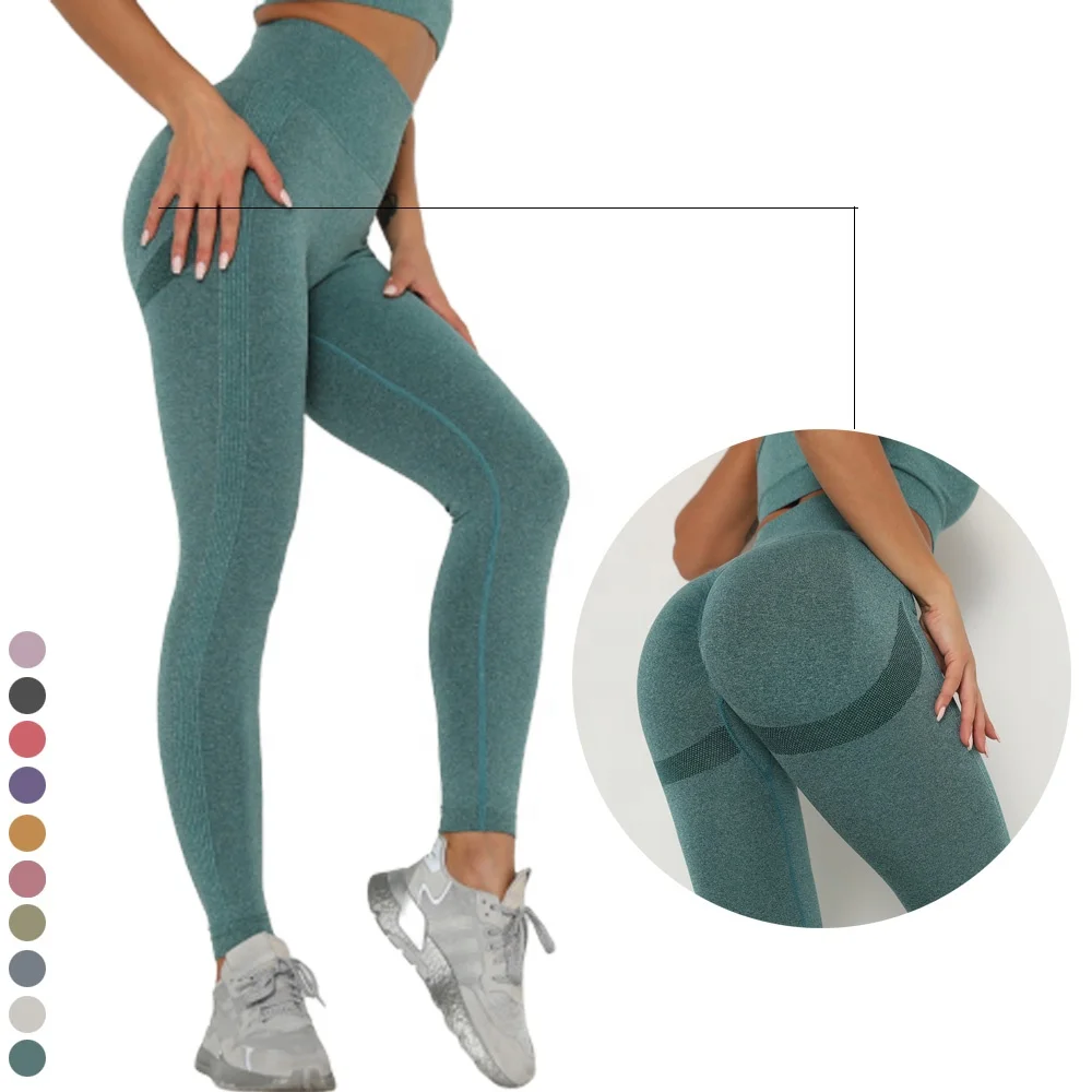 Compression Tights Wholesale Gym Scrunch Butt Seamless Leggings Women
